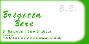 brigitta bere business card